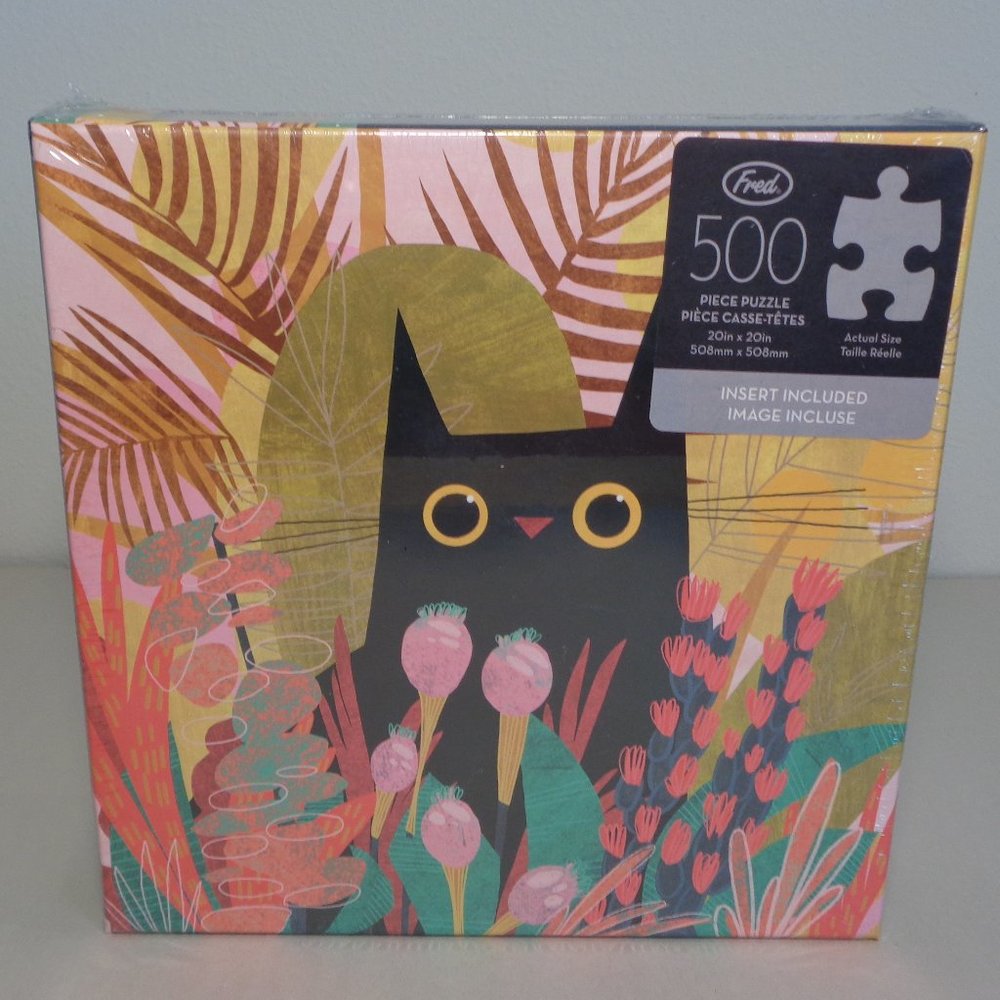 BLACK CAT by Karen Obuhanych New 500 Pieces Jigsaw Puzzle / Genuine Fred